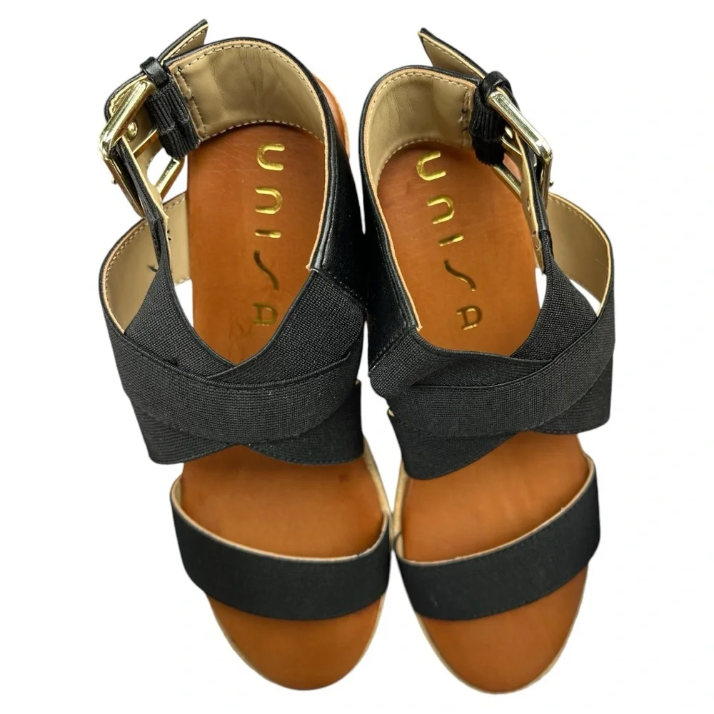 Unisa‎ Unpaisey Black Wedge Sandal
